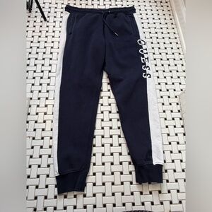 GUESS  Navy and White Joggers